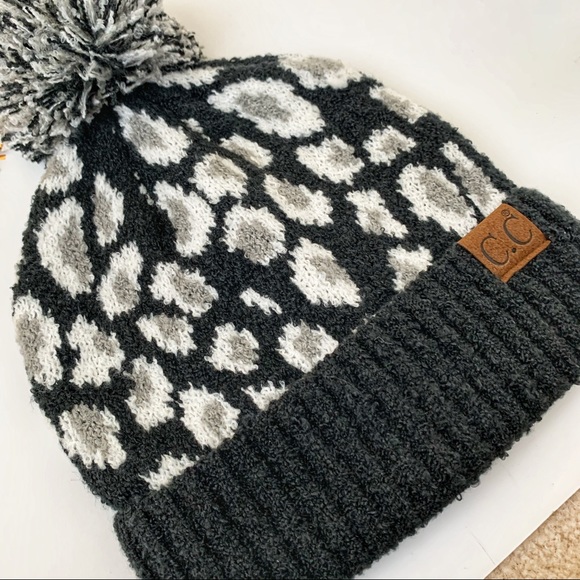 Sybil Leopard Pom Beanie - Picture 7 of 7